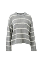 Buy Ceres Life - Lila Oversized Knit Crew - grey marle stripe by Ceres Life - at Hamish + Grace