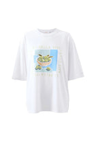 Buy Ceres Life - Liv Oversized Tee white/la belle vita by Ceres Life - at Hamish + Grace