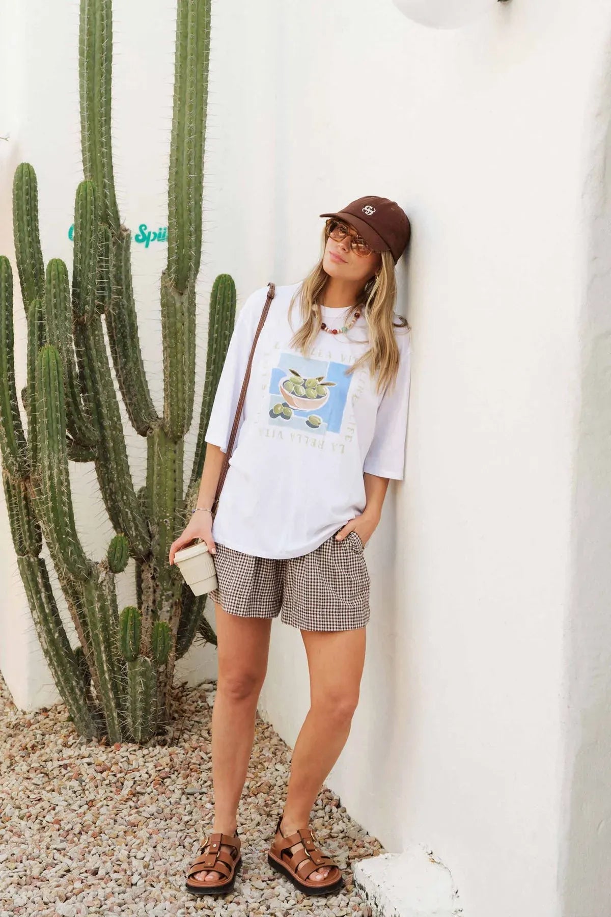 Buy Ceres Life - Liv Oversized Tee white/la belle vita by Ceres Life - at Hamish + Grace