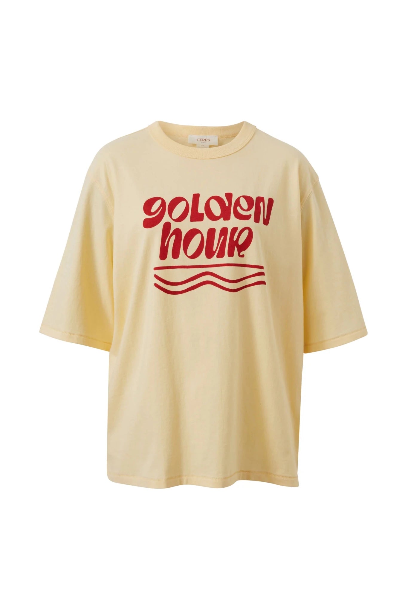 Buy Ceres Life - Luna Oversized Tee - butter/golden hour by Ceres Life - at Hamish + Grace