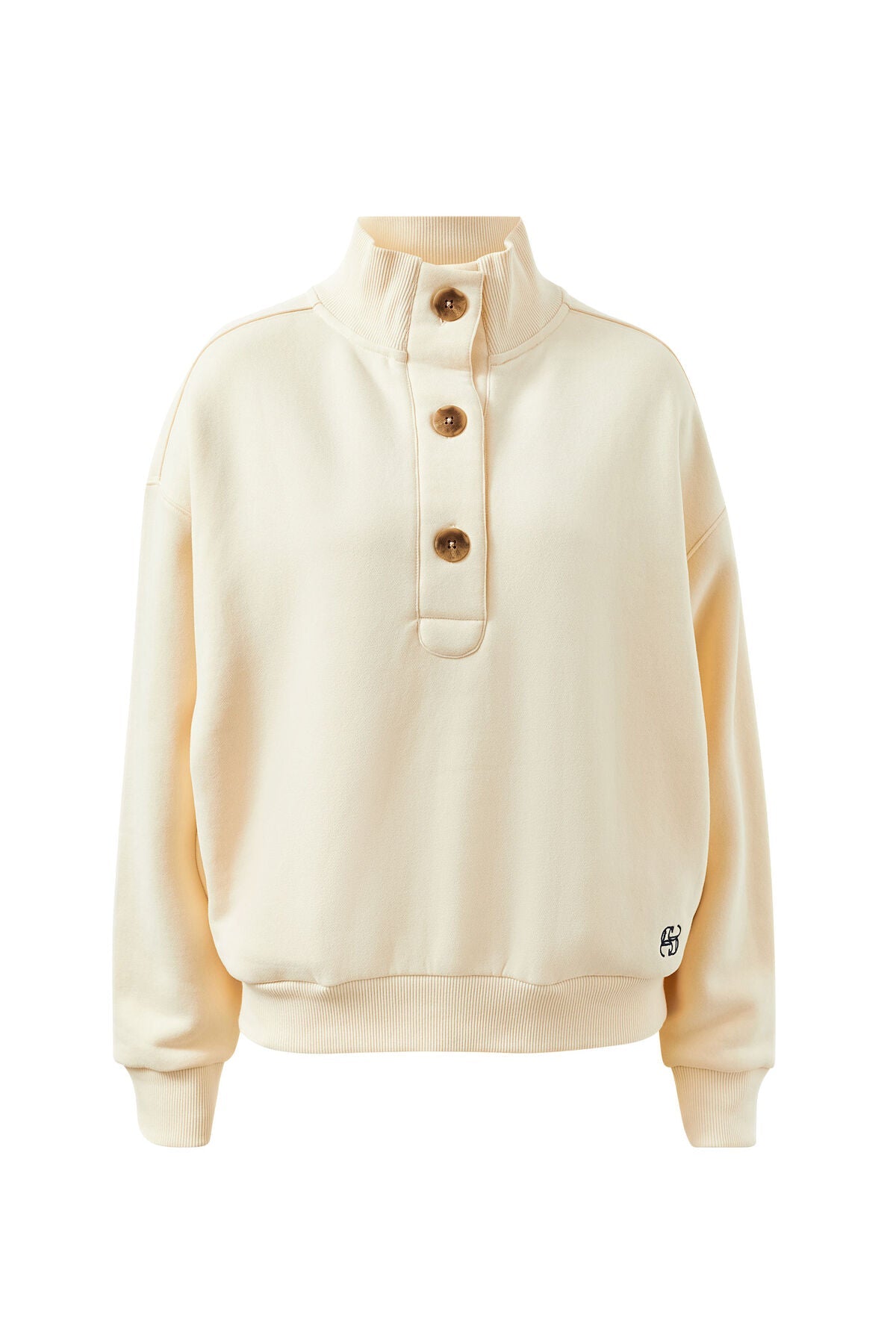 Buy Ceres Life - Marli Button Sweat - Marshmallow by Ceres Life - at Hamish + Grace