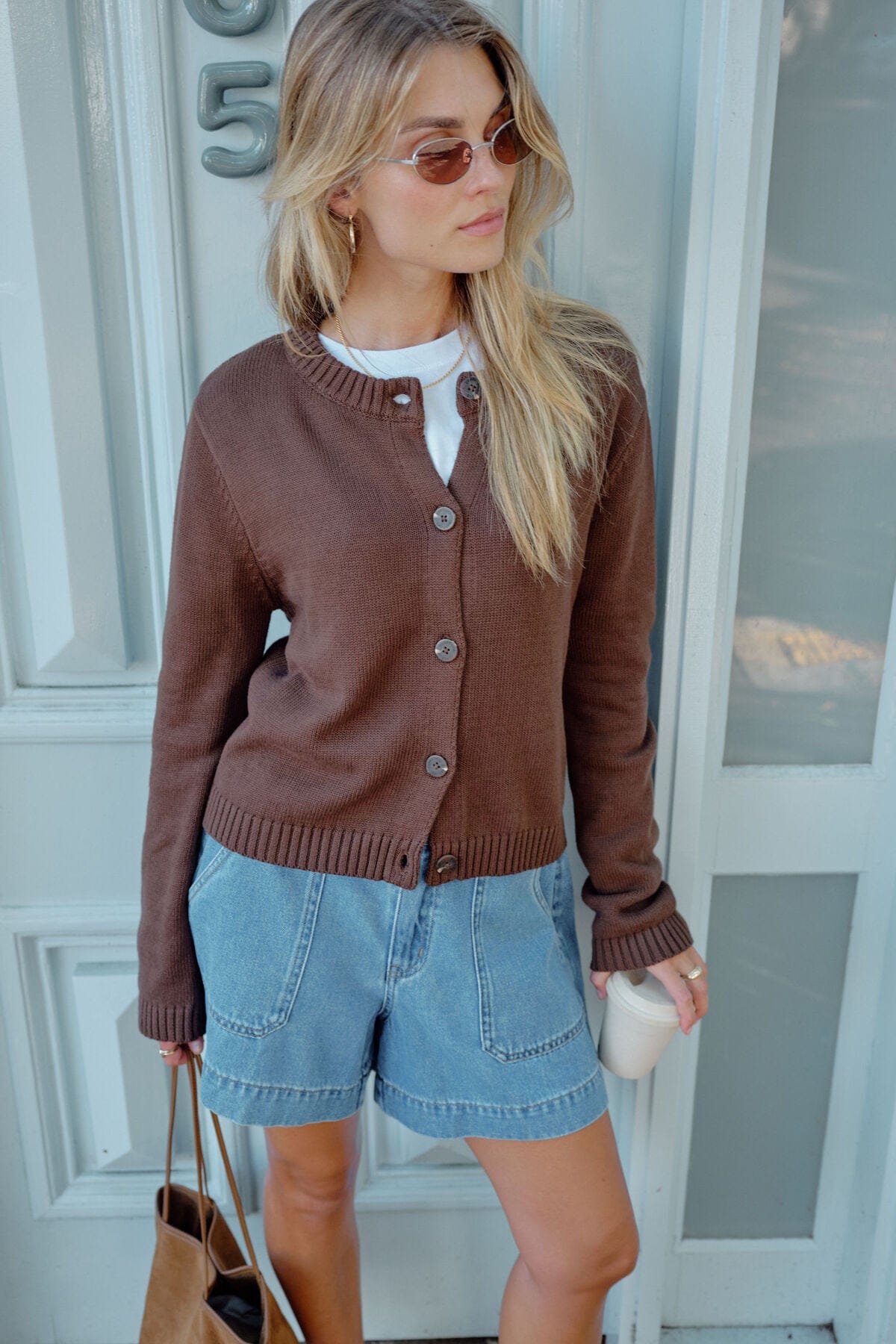 Buy Ceres Life - Nelly Long Sleeve Knit Cardi - Chocolate by Ceres Life - at Hamish + Grace