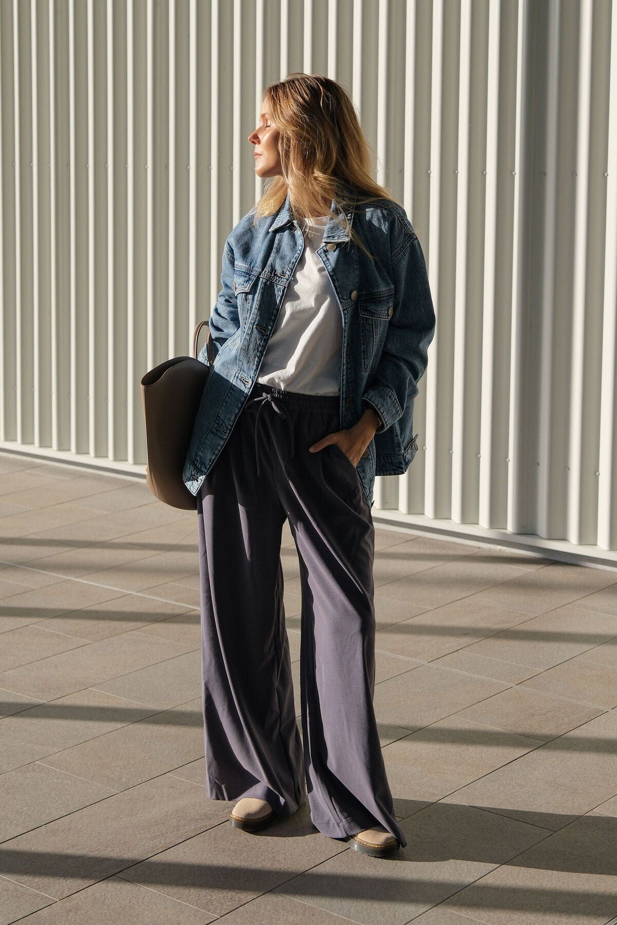 Buy Ceres Life - Oversized Denim Trucker - Vintage Blue by Ceres Life - at Hamish + Grace