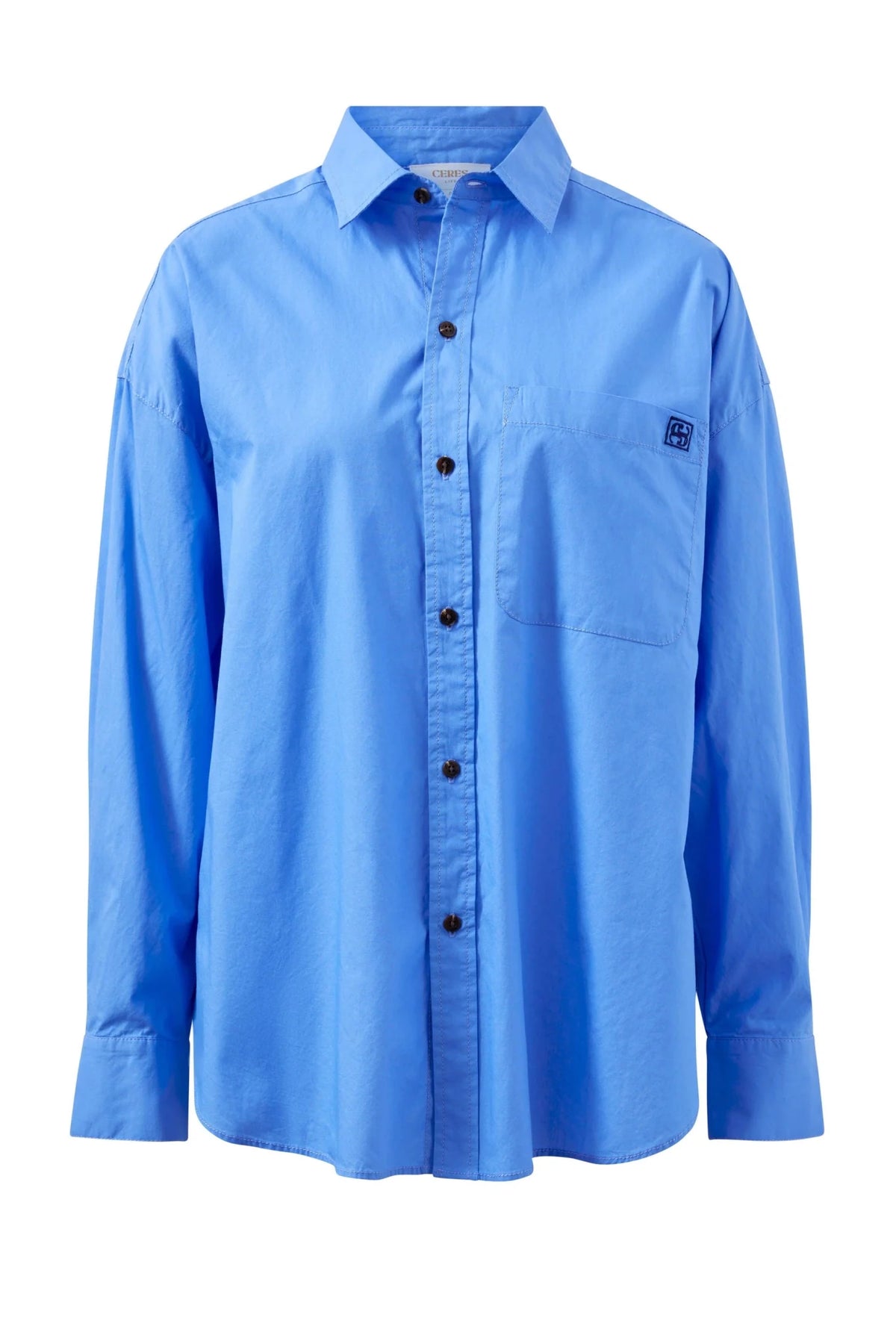 Buy Ceres Life - Peta Oversized Shirt - amalfi blue by Ceres Life - at Hamish + Grace