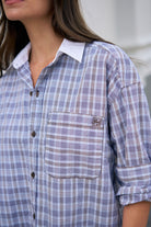 Buy Ceres Life - Peta Oversized Shirt - blue chocolate check by Ceres Life - at Hamish + Grace