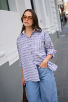 Buy Ceres Life - Peta Oversized Shirt - blue chocolate check by Ceres Life - at Hamish + Grace
