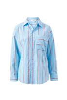 Buy Ceres Life - Peta Oversized Shirt - fresh blue red bold stripe by Ceres Life - at Hamish + Grace