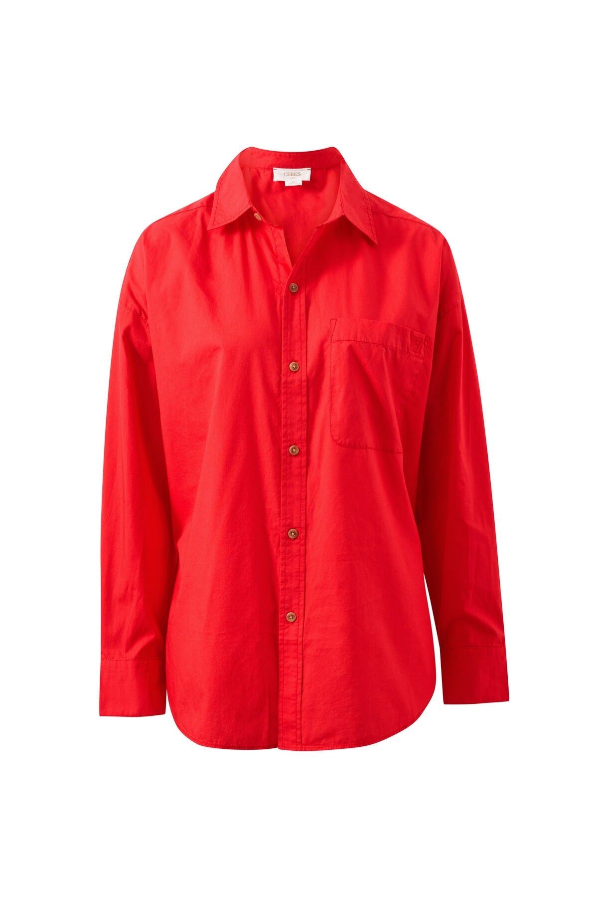 Buy Ceres Life - Peta Oversized Shirt - Red by Ceres Life - at Hamish + Grace