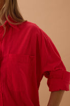 Buy Ceres Life - Peta Oversized Shirt - Red by Ceres Life - at Hamish + Grace