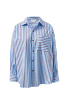 Buy Ceres Life - Peta Oversized Shirt - Sky Blue Burgundy Stripe by Ceres Life - at Hamish + Grace