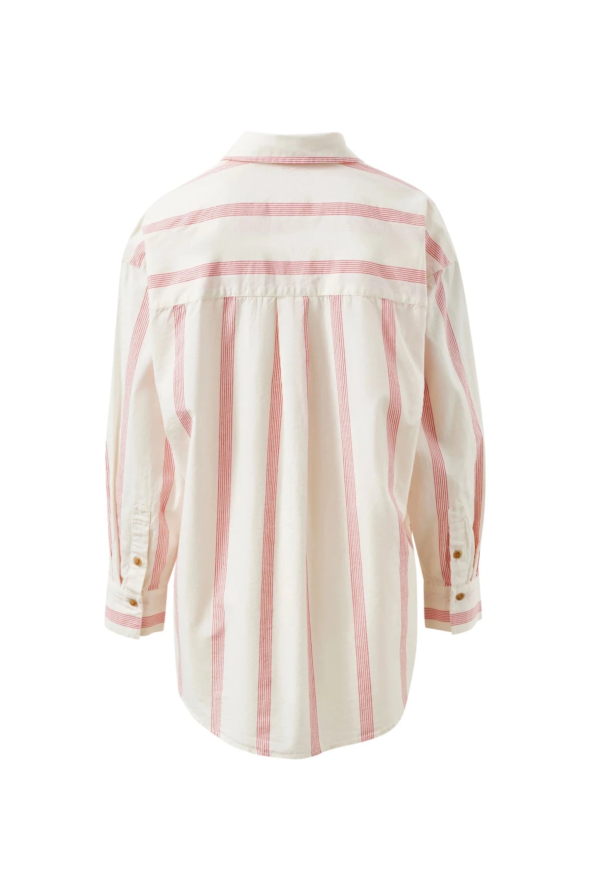 Buy Ceres Life - Peta Oversized Shirt - variegated red stripe by Ceres Life - at Hamish + Grace