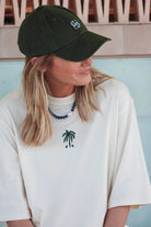 Buy Ceres Life - Pip Everyday Cap - Basil/Fresh Blue Embroidery by Ceres Life - at Hamish + Grace