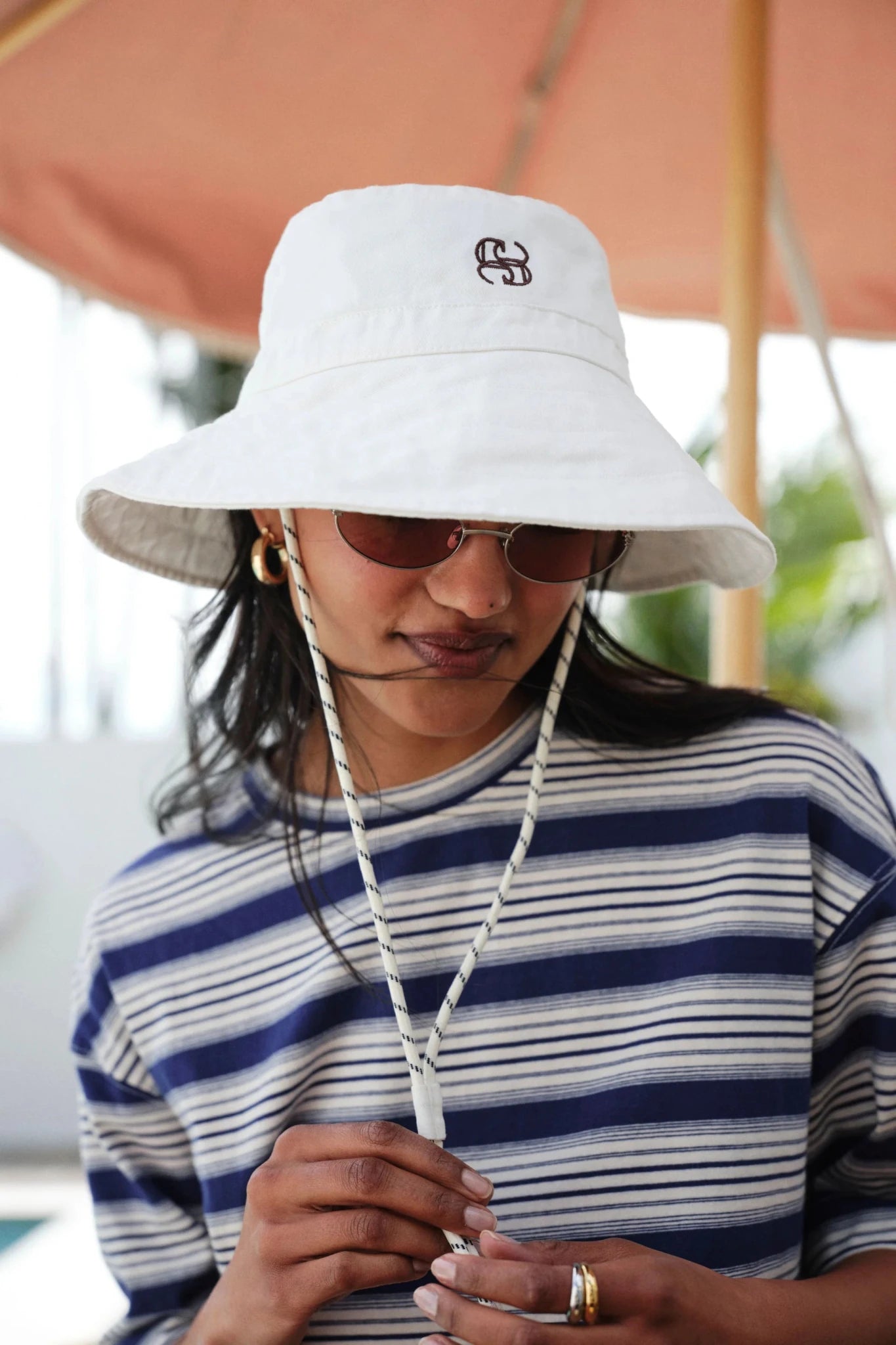 Buy Ceres Life - Polly Bucket Hat - alabaster by Ceres Life - at Hamish + Grace