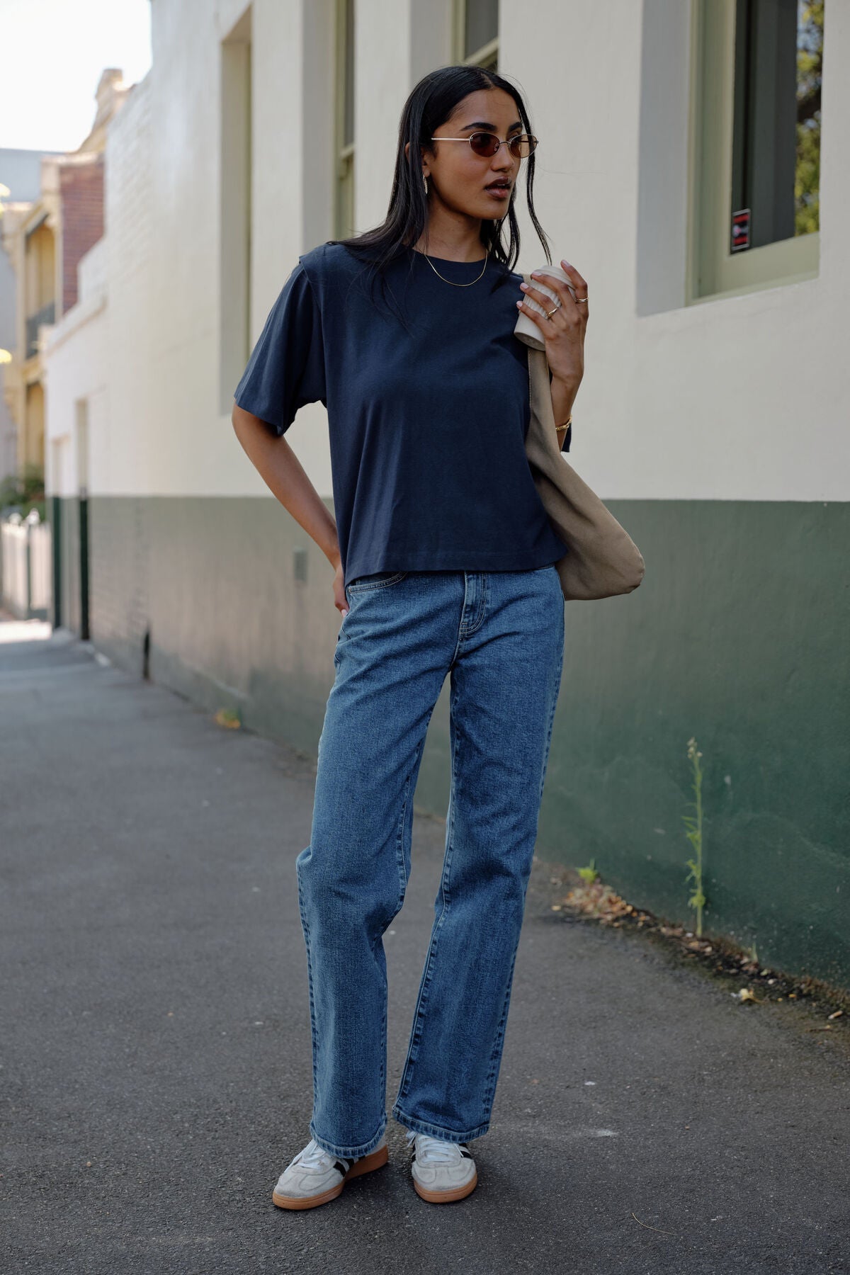 Buy Ceres Life - Rainey Pleat Sleeve Tee - Navy by Ceres Life - at Hamish + Grace