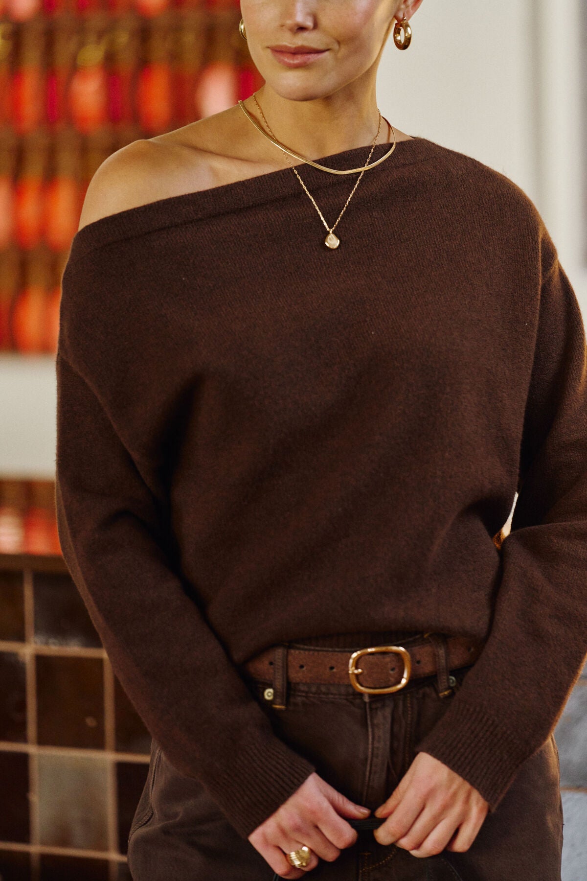 Buy Ceres Life - Rani Off Shoulder Knit by Ceres Life - at Hamish + Grace