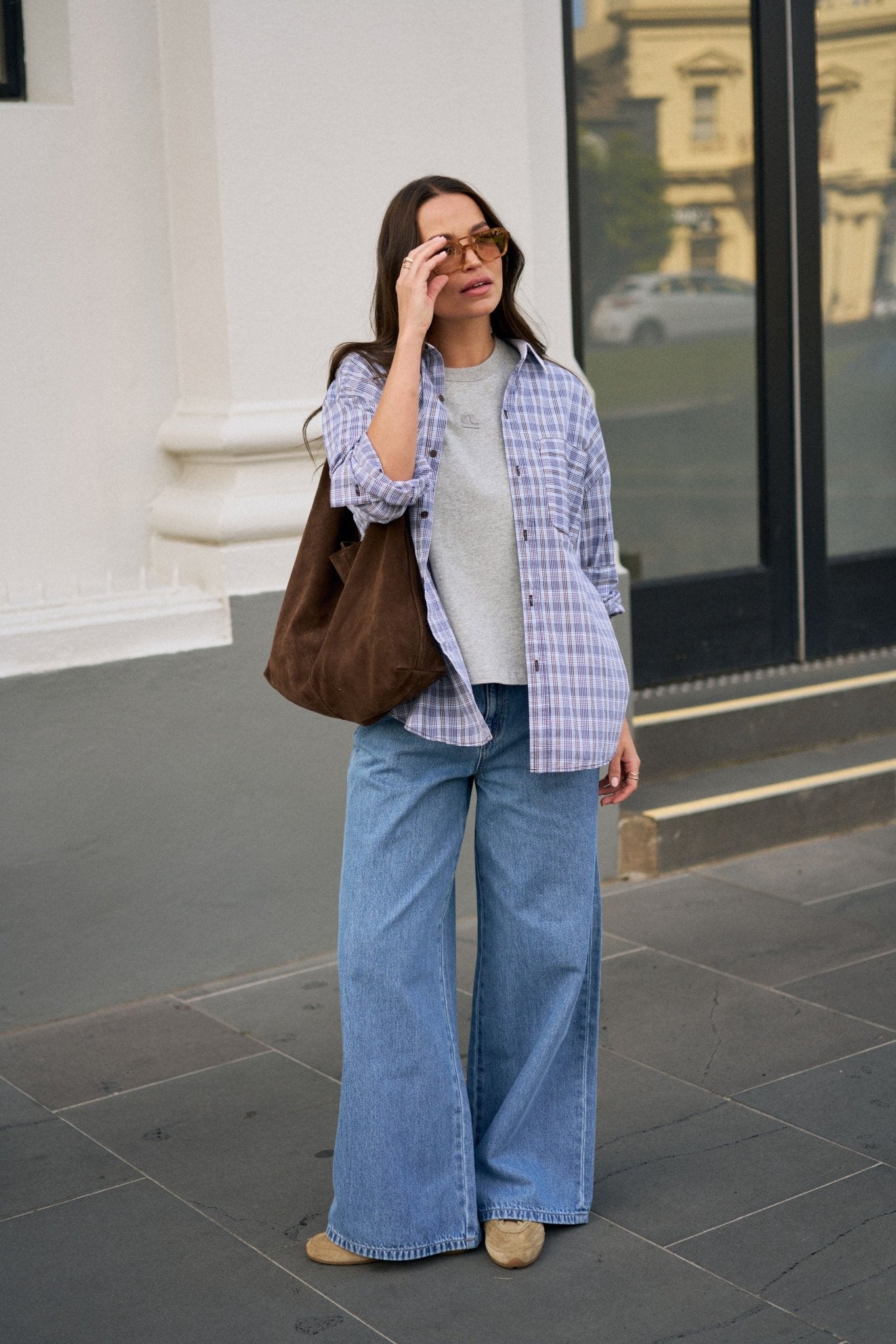 Buy Ceres Life - Reese Wide Jean - Vintage Blue by Ceres Life - at Hamish + Grace