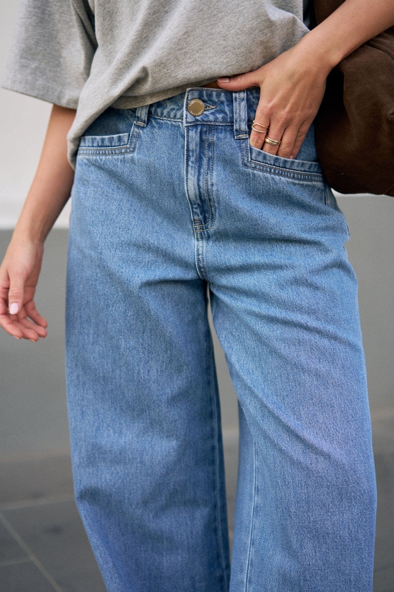 Buy Ceres Life - Reese Wide Jean - Vintage Blue by Ceres Life - at Hamish + Grace