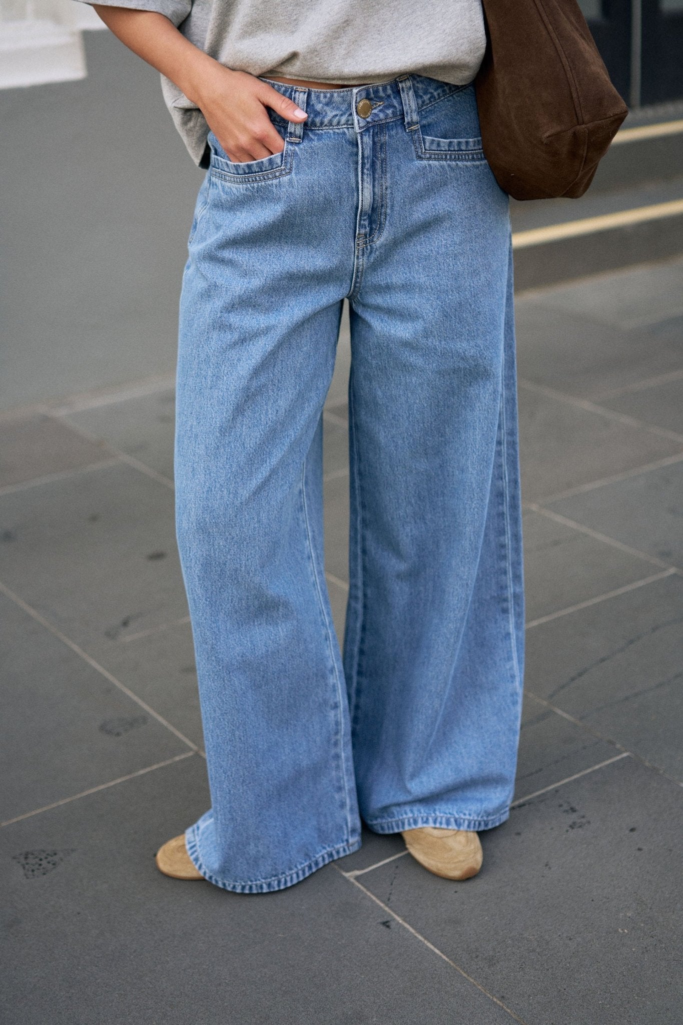 Buy Ceres Life - Reese Wide Jean - Vintage Blue by Ceres Life - at Hamish + Grace