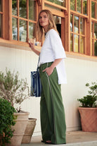Buy Ceres Life - Resort Pant - Basil Side Stripe by Ceres Life - at Hamish + Grace