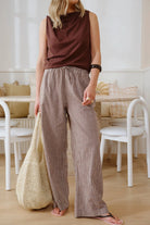 Buy Ceres Life - Resort Pant - Chocolate Gingham Check by Ceres Life - at Hamish + Grace
