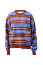 Buy Ceres Life - Romy Crew - vintage blue pink clay burnt toffee stripe by Ceres Life - at Hamish + Grace