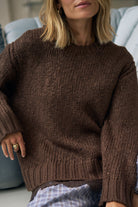 Buy Ceres Life - Sage Chunky Knit Crew - Chocolate by Ceres Life - at Hamish + Grace