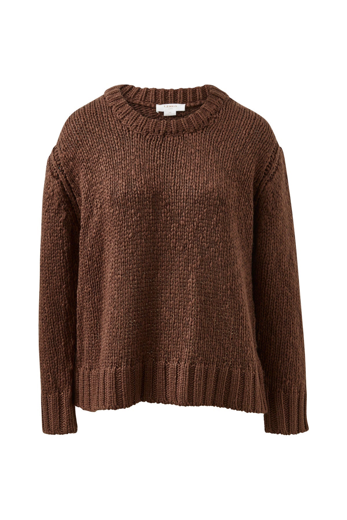 Buy Ceres Life - Sage Chunky Knit Crew - Chocolate by Ceres Life - at Hamish + Grace