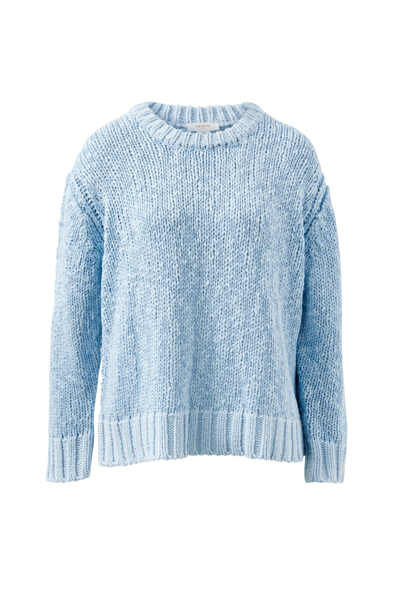 Buy Ceres Life - Sage Chunky Knit Crew - Sky Blue by Ceres Life - at Hamish + Grace