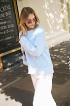Buy Ceres Life - Sage Chunky Knit Crew - Sky Blue by Ceres Life - at Hamish + Grace