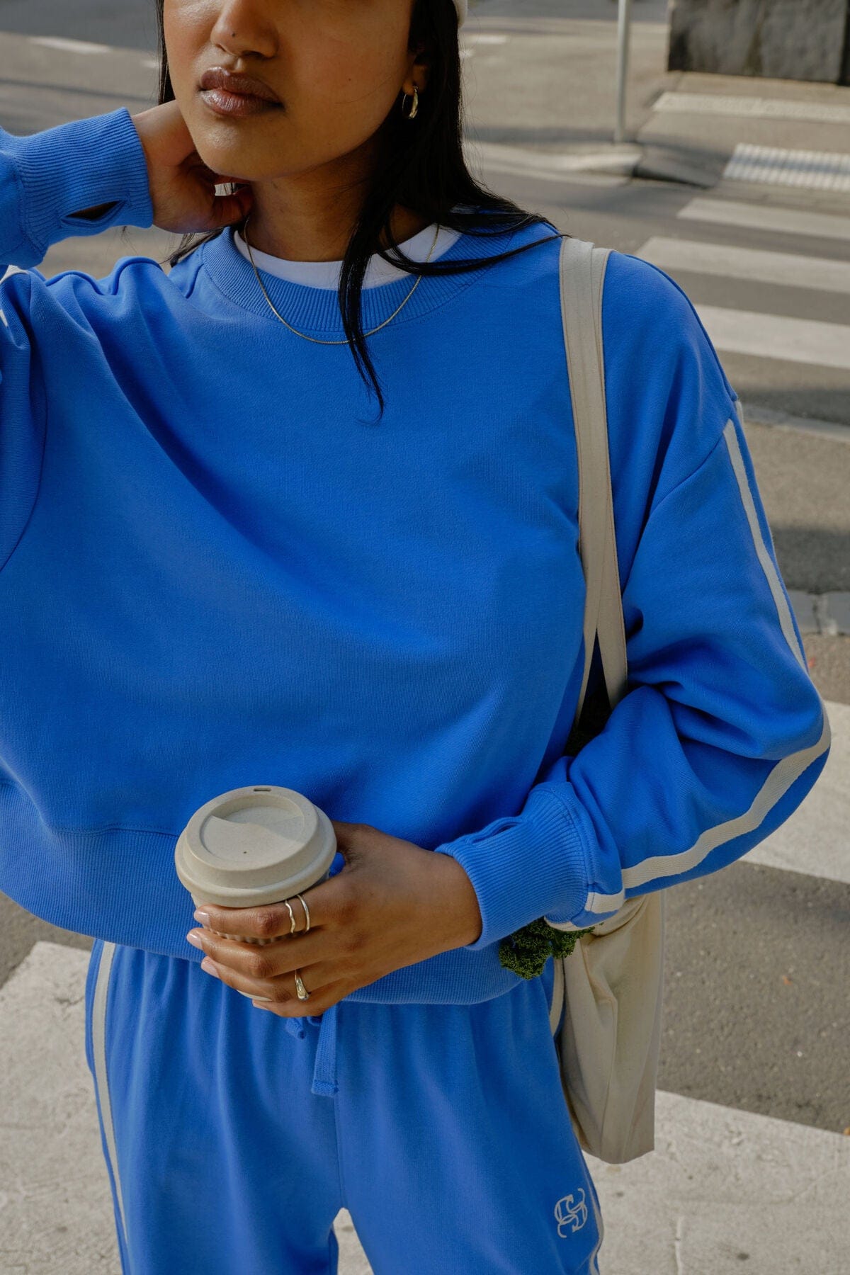 Buy Ceres Life - Sasha Sporty Slouchy Crew - Marine Blue by Ceres Life - at Hamish + Grace