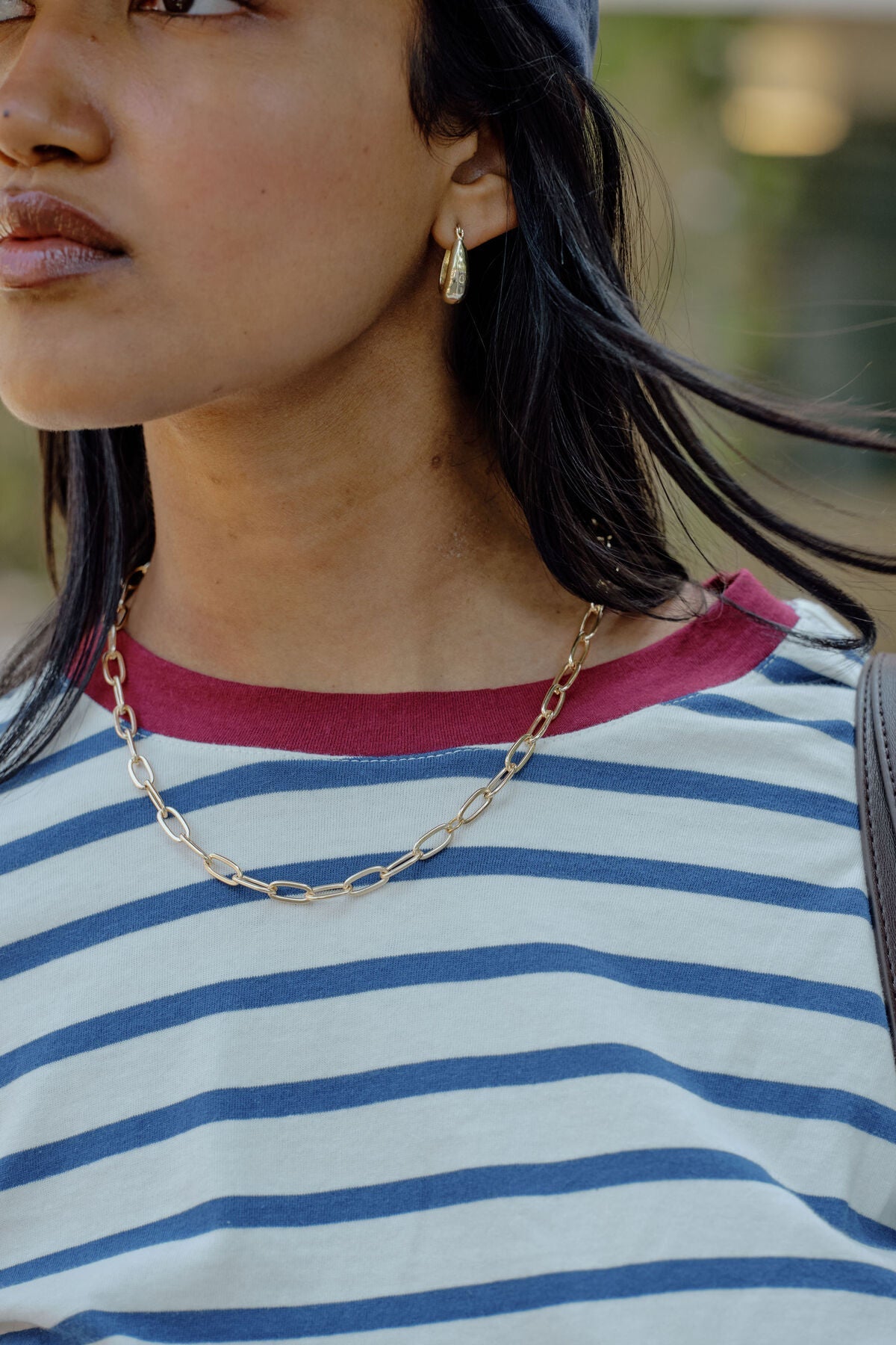 Buy Ceres Life - Scout Slouchy Long Sleeve Tee - milk prussian blue stripe by Ceres Life - at Hamish + Grace