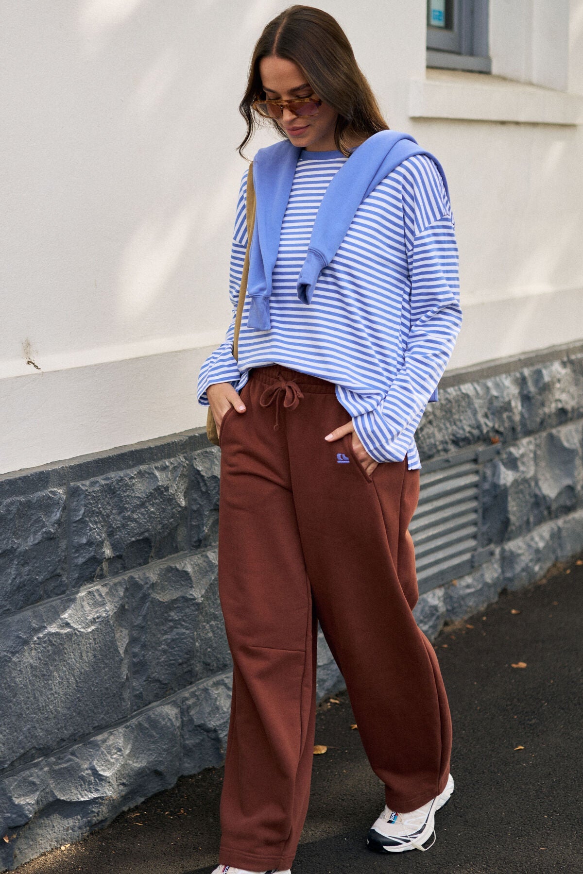 Buy Ceres Life - Scout Slouchy Long Sleeve Tee - Vintage Blue/White Stripe by Ceres Life - at Hamish + Grace
