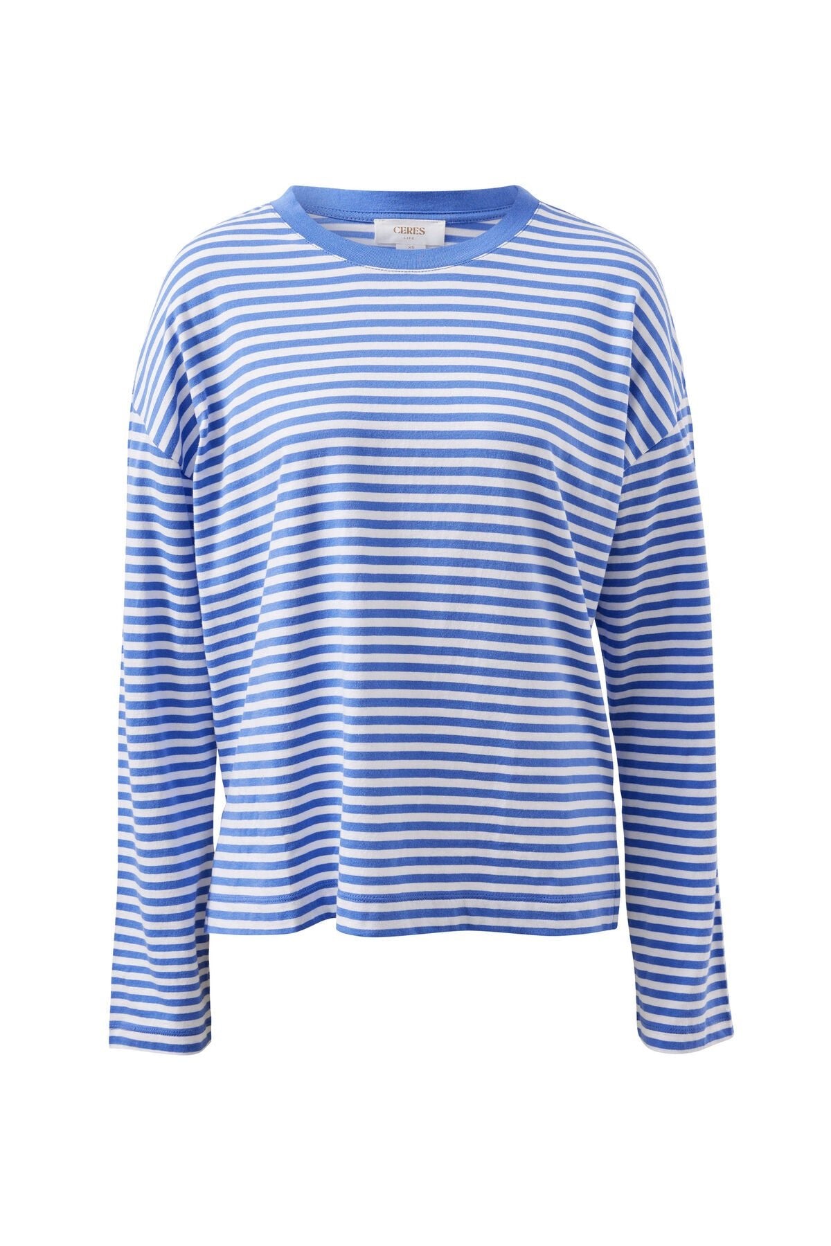 Buy Ceres Life - Scout Slouchy Long Sleeve Tee - Vintage Blue/White Stripe by Ceres Life - at Hamish + Grace