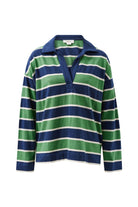 Buy Ceres Life - Shelby Slouchy Rugby Top - pistachio/heritage navy stripe by Ceres Life - at Hamish + Grace