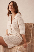 Buy Ceres Life - Square Knit Mini Dress by Ceres Life - at Hamish + Grace