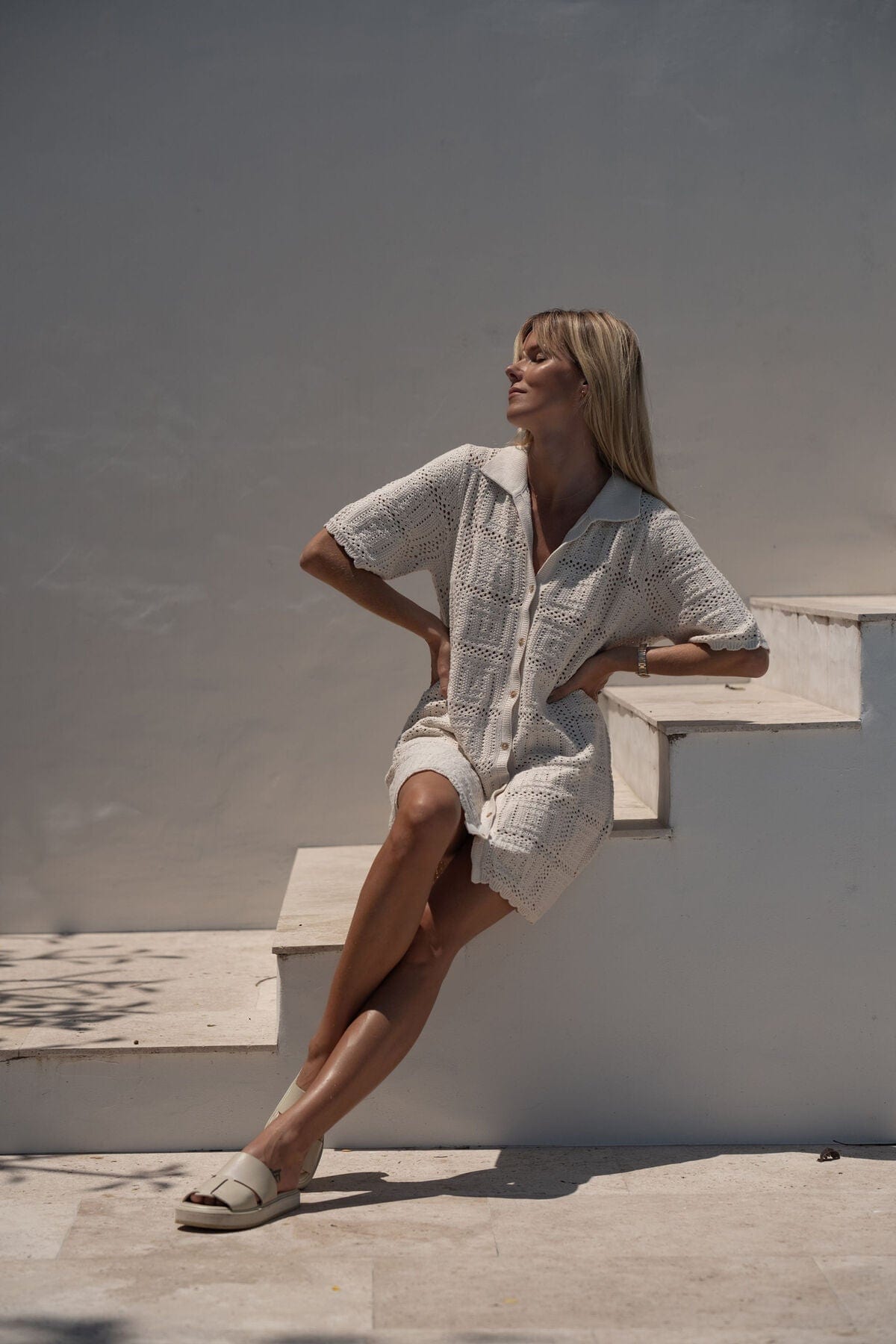 Buy Ceres Life - Square Knit Mini Dress by Ceres Life - at Hamish + Grace