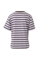 Buy Ceres Life - Stevie Slouchy Tee - brunette orchid stripe by Ceres Life - at Hamish + Grace