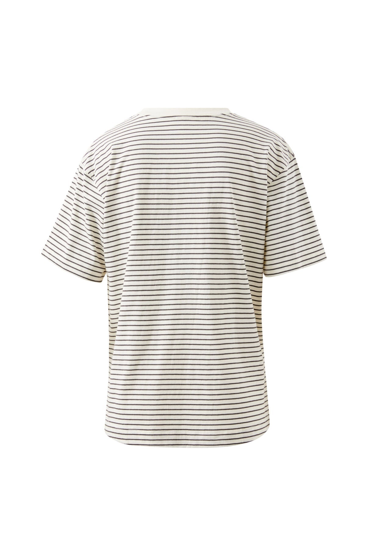 Buy Ceres Life - Stevie Slouchy Tee - milk/phantom fine stripe by Ceres Life - at Hamish + Grace