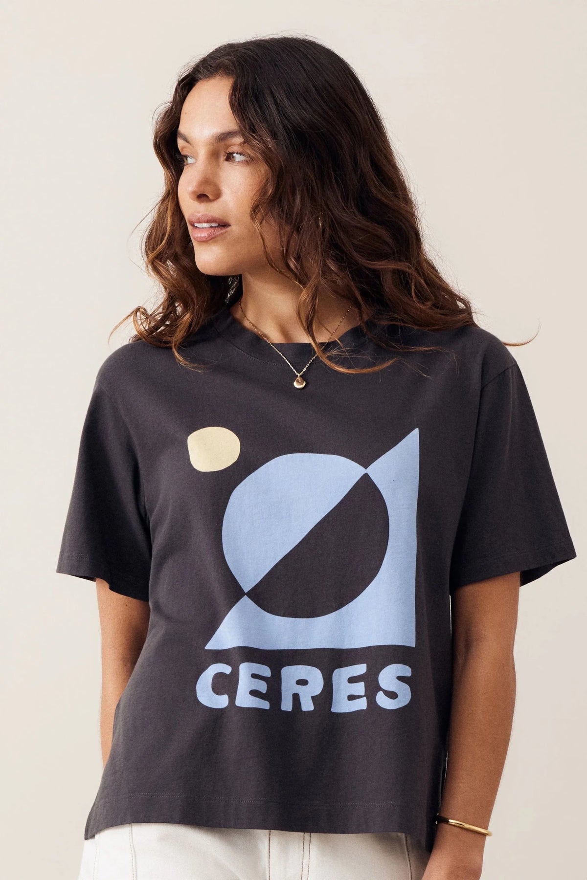 Buy Ceres Life - Stevie Slouchy Tee - phantom ceres moon by Ceres Life - at Hamish + Grace