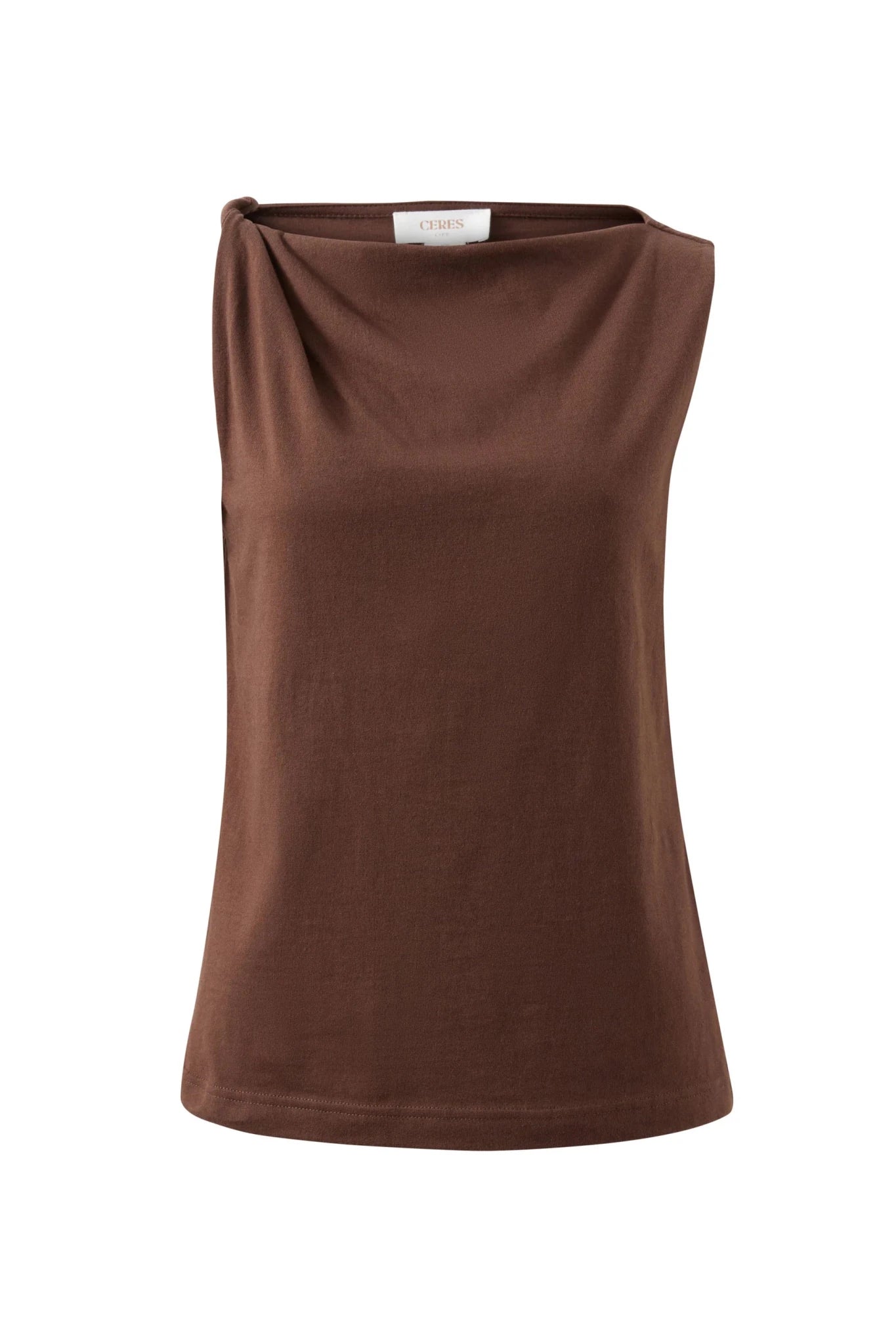 Buy Ceres Life - Tahlia Twist Strap Tank - Chocolate by Ceres Life - at Hamish + Grace