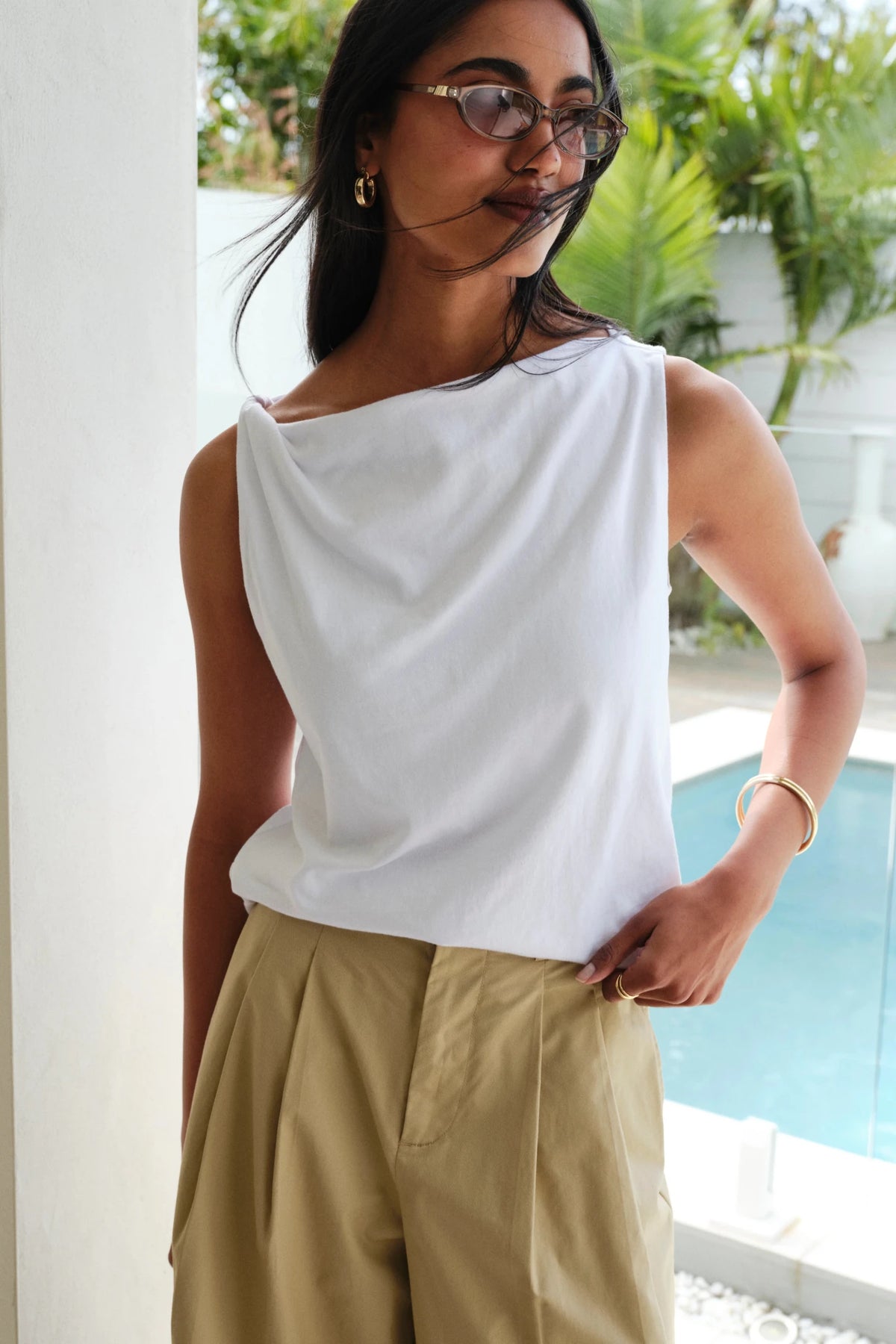 Buy Ceres Life - Tahlia Twist Strap Tank - White by Ceres Life - at Hamish + Grace