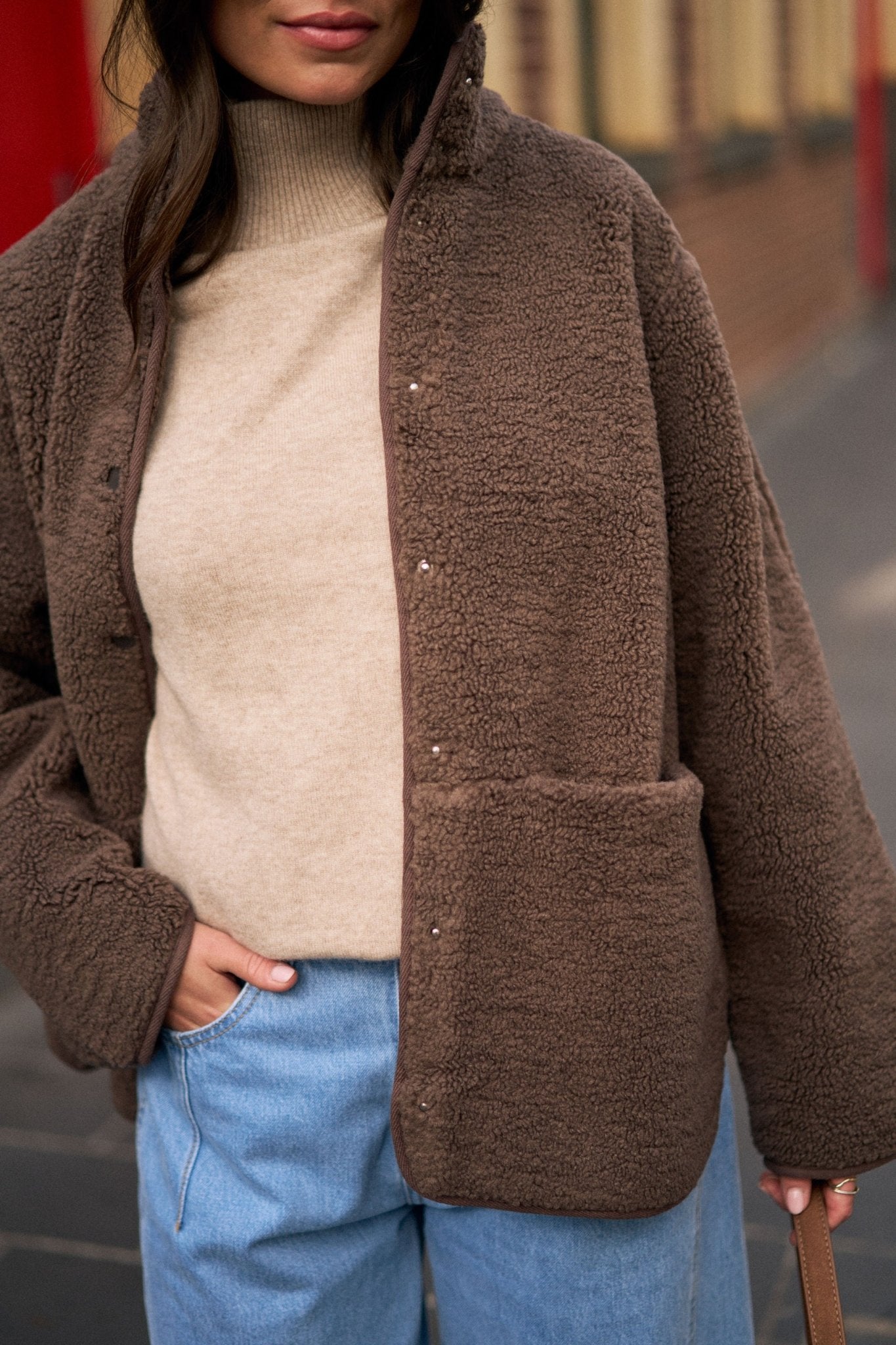 Buy Ceres Life - Teddy Jacket - Chocolate by Ceres Life - at Hamish + Grace