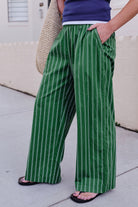 Buy Ceres Life - The Lounge Pant - Green Stripe by Ceres Life - at Hamish + Grace