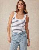 Buy Ceres life - Zaeli Contour Rib Square Neck Tank by Ceres Life - at Hamish + Grace