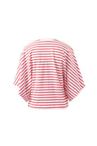 Buy Ceres - Lucy Relaxed Sleeve Tee - white/heritage red stripe by Ceres Life - at Hamish + Grace