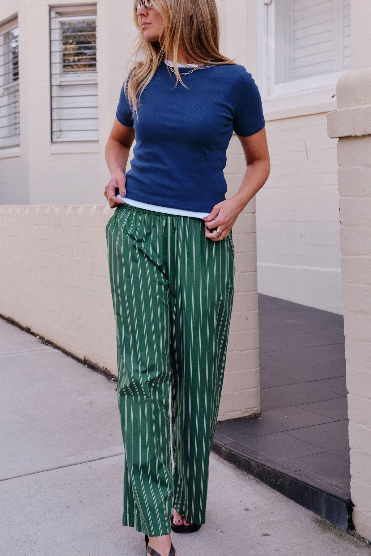 Buy Ceres - Luella Rib Tee - Blue by Ceres Life - at Hamish + Grace