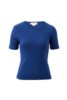 Buy Ceres - Luella Rib Tee - Blue by Ceres Life - at Hamish + Grace