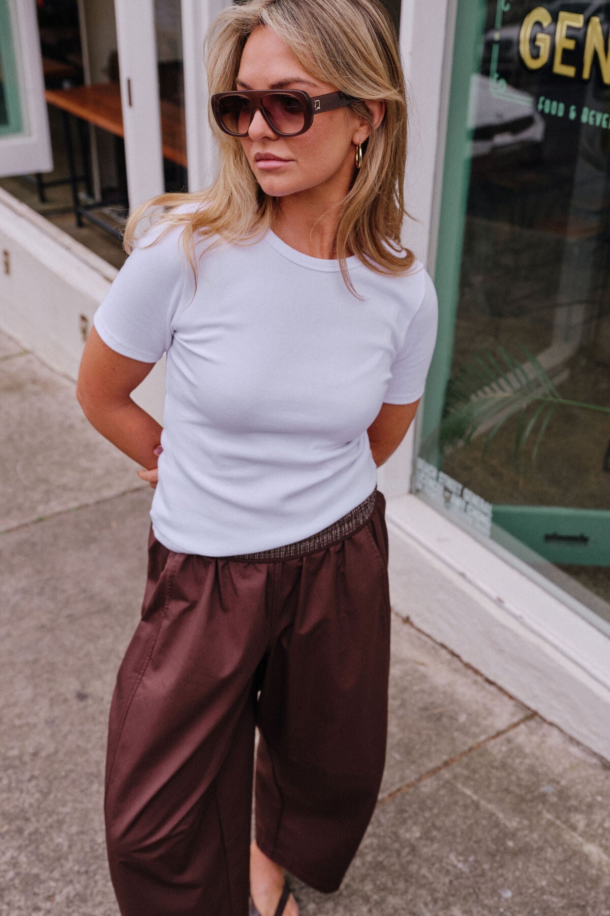 Buy Ceres - Luella Rib Tee - White by Ceres Life - at Hamish + Grace