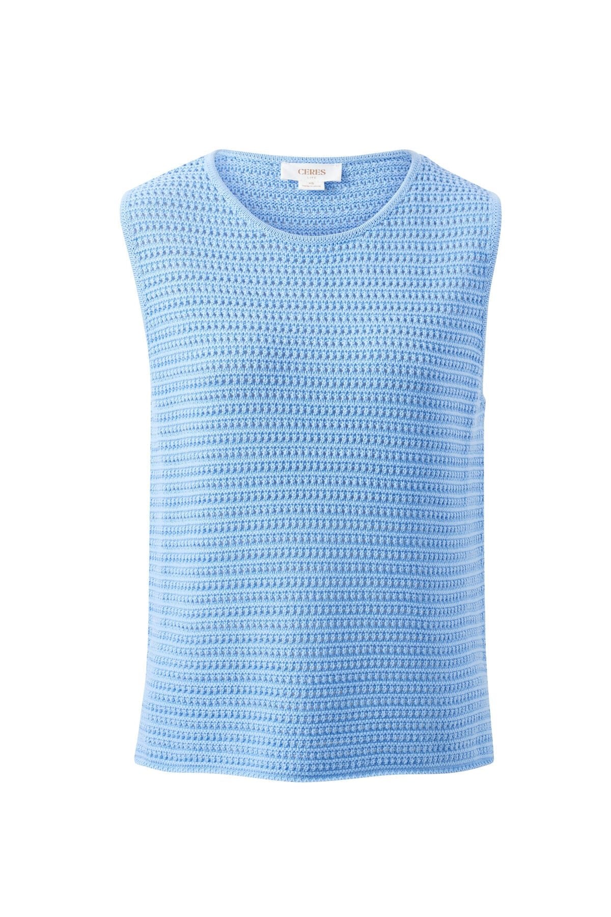 Buy Ceres - Margot Mesh Knit Tank - Sky Blue by Ceres Life - at Hamish + Grace
