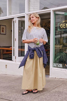 Buy Ceres - Phoebe Premium Tee/Milk/Prussian Blue Stripe by Ceres Life - at Hamish + Grace